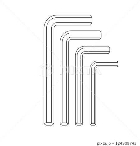 Allen keys icon vector 124909743