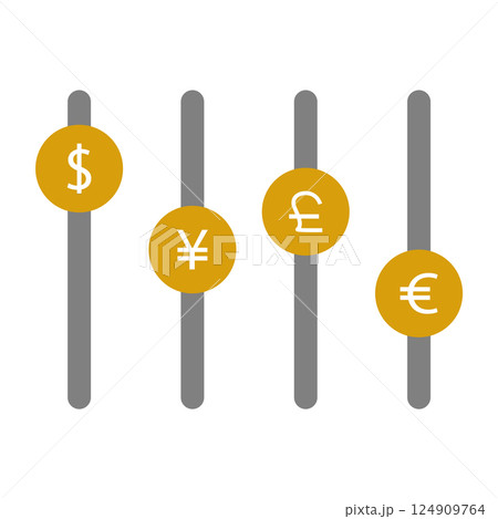 Currency Exchange Analysis and Comparison Vektor 124909764