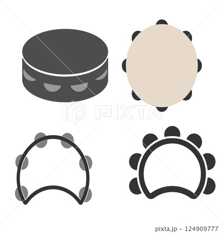 tambourine icon traditional musical instruments vector tambourine icon traditional musical instruments vector 124909777
