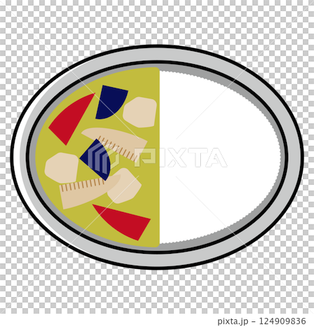 グリーンカレーのイラスト 124909836