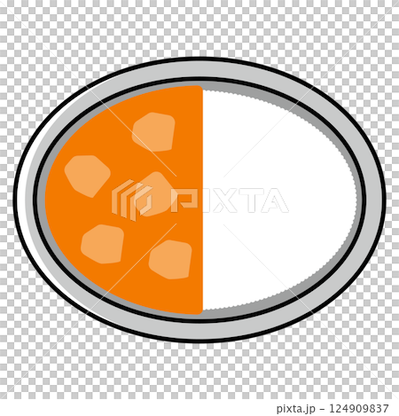 バターチキンカレーのイラスト 124909837