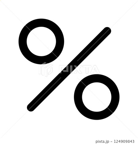 math symbol icon percent vector 124909843