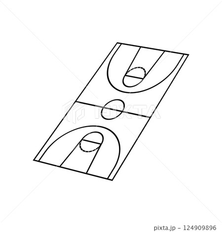 basketball court icon vector 124909896