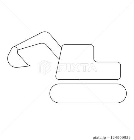 excavator icon vector excavator icon vector 124909925