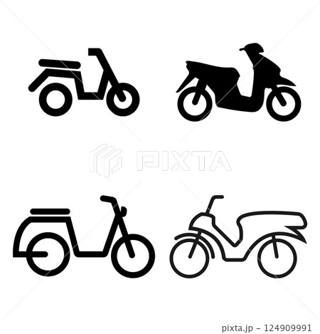 motorcycle icon vector motorcycle icon vector 124909991