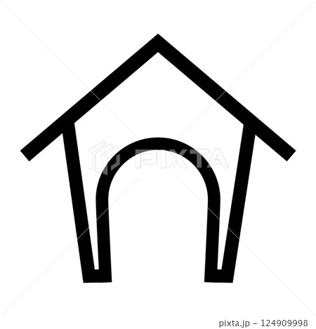 Doghouse, Dog Kennel icon vector 124909998