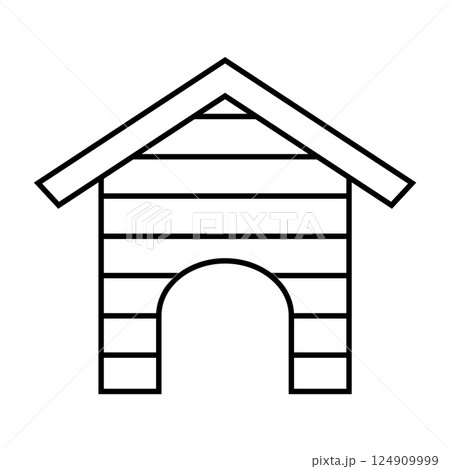 Doghouse, Dog Kennel icon vector 124909999