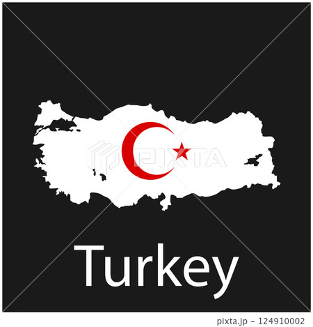 turkey map icon vector background 124910002