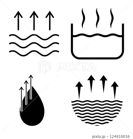 evaporating water icon vector 124910016