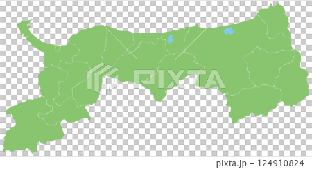 Dividable map of Tottori prefecture Dividable map of Tottori prefecture 124910824