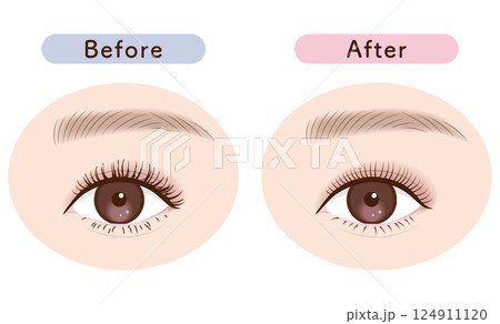 ひじきまつ毛から理想の束感へ 片目タイプ|まつ毛のBefore→After素材 ひじきまつ毛から理想の束感へ 片目タイプ|まつ毛のBefore→After素材 124911120