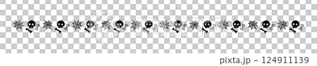 Simple hand-drawn cute Halloween border Simple hand-drawn cute Halloween border 124911139