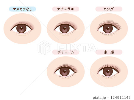 まつ毛メイクの変化比較セット　片目タイプ｜マスカラ・マツエク・マツパにも 124911145