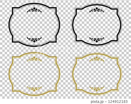 Antique star frame - black and gold - Antique star frame - black and gold - 124912183