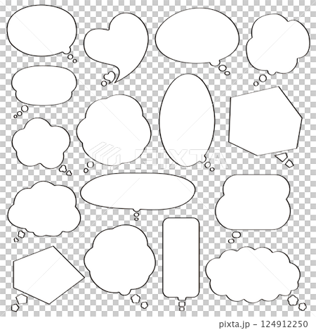 易於使用的思考泡泡套裝，單色 124912250