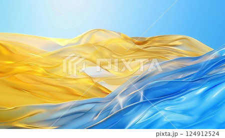 A blue and yellow design representing solidarity with Ukraine and world peace A blue and yellow design representing solidarity with Ukraine and world peace 124912524