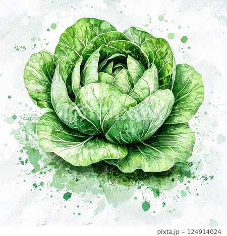 Green leafy vegetable with a stem 124914024