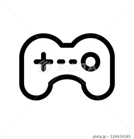 Simple line icon of a video game controller or gamepad equipment 124914165