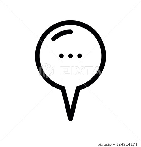 Speech bubble with ellipsis icon, indicating a pending message or typing Speech bubble with ellipsis icon, indicating a pending message or typing 124914171