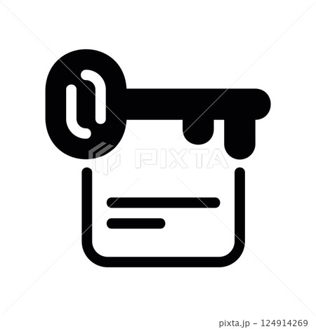 Access key icon hovering over an abstract data field Access key icon hovering over an abstract data field 124914269