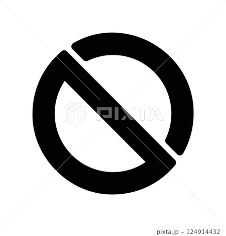 General prohibition sign universal  not allowed  symbol icon 124914432