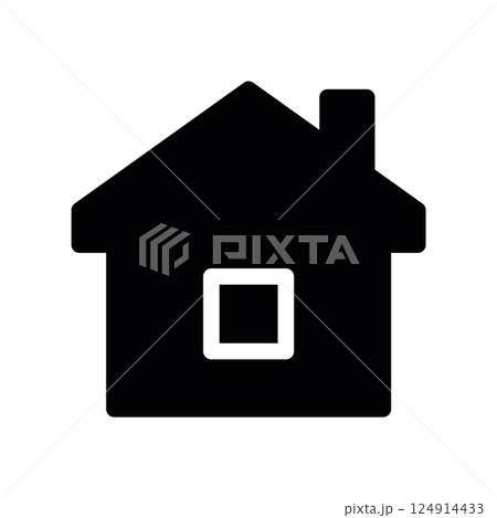 Simple house or home building icon representation symbol 124914433