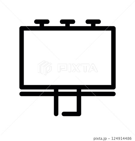 Outline of large outdoor advertising billboard structure for public display 124914486