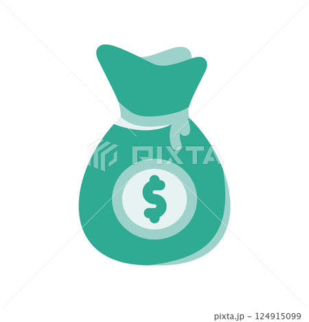 A minimalistic symbol reflecting the essence of the money bag 124915099
