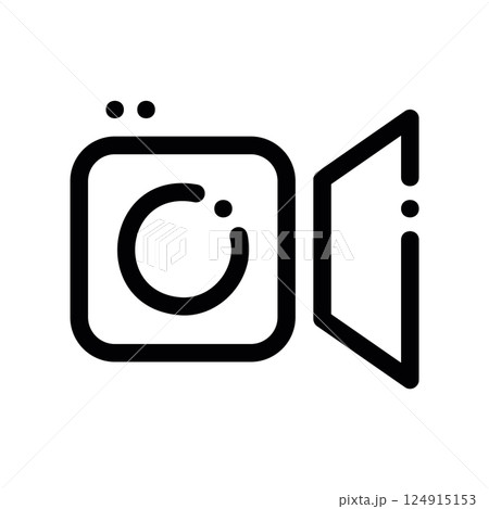 A minimal symbol representing a subject video camera A minimal symbol representing a subject video camera 124915153