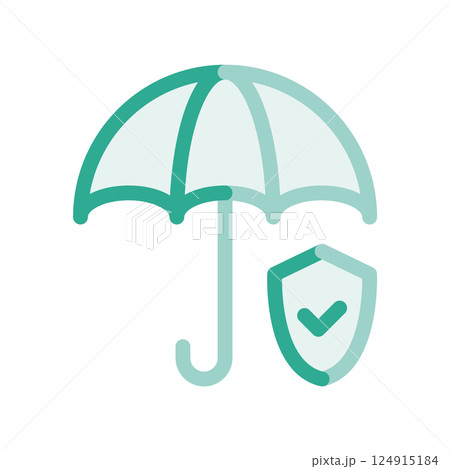 A concise image depicting the motif umbrella, shield 124915184