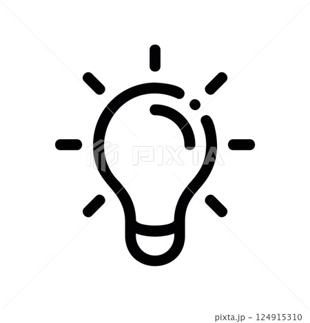 A minimal symbol representing a subject Bulb of Light 124915310