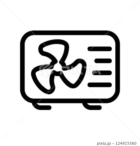 A clean pictogram focused on a topic The Outdoor Cooling Hub 124915560