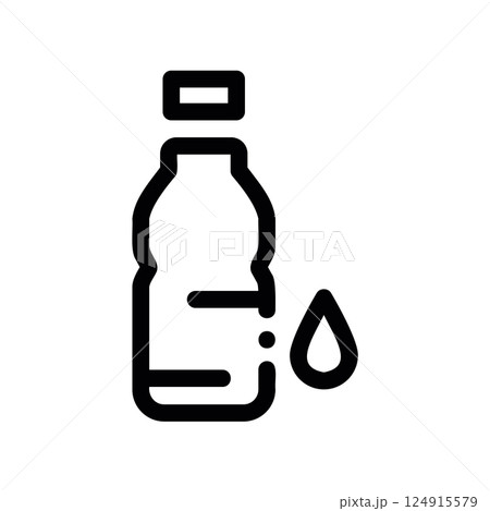 A clean pictogram focused on a topic bottle of water, Aqua Container A clean pictogram focused on a topic bottle of water, Aqua Container 124915579