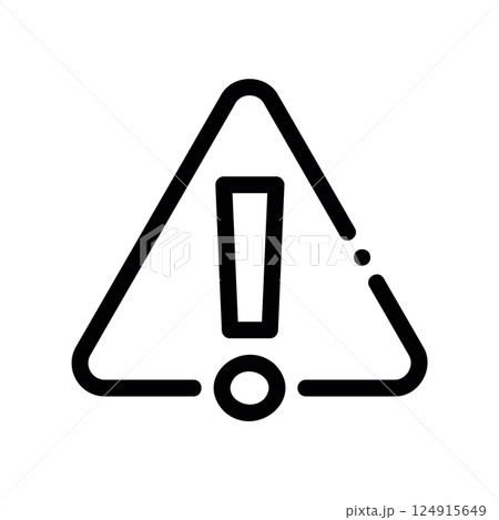 A clean pictogram focused on a topic warning, Warning sign 124915649