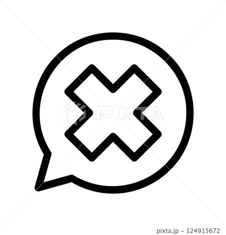 An essential design element showcasing the subject chat, Struck through 124915672