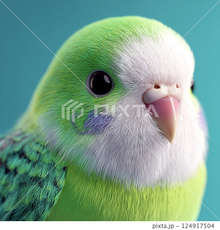 カラフルなインコ　AI画像 124917504