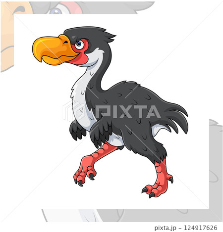Terror bird isolated on white background 124917626