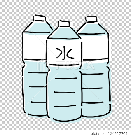 Simple plastic bottle of water illustration 124917701