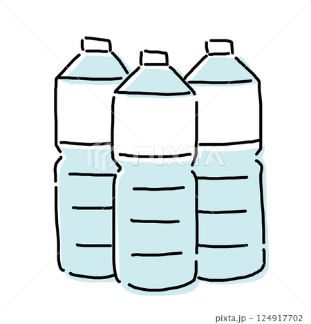 シンプルなペットボトルのイラスト シンプルなペットボトルのイラスト 124917702