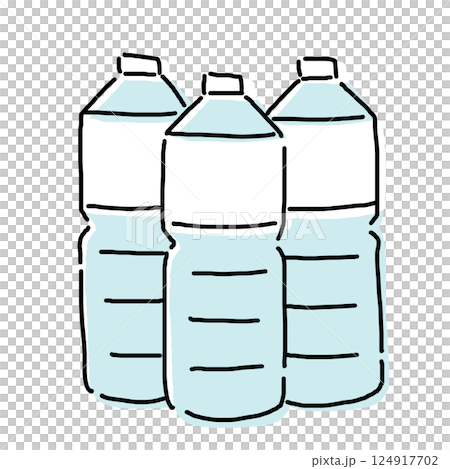 シンプルなペットボトルのイラスト シンプルなペットボトルのイラスト 124917702