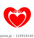 Arms around the heart 124918140