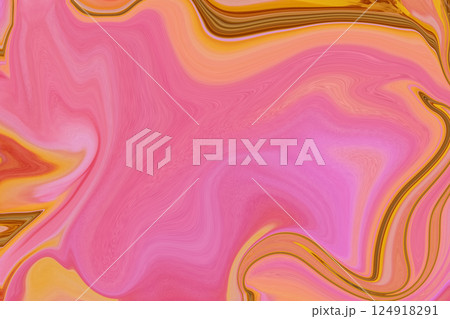 ピンクと黄色の抽象的な曲線の背景 ピンクと黄色の抽象的な曲線の背景 124918291