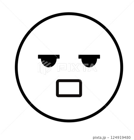 シンプル表情　ジト目 124919480