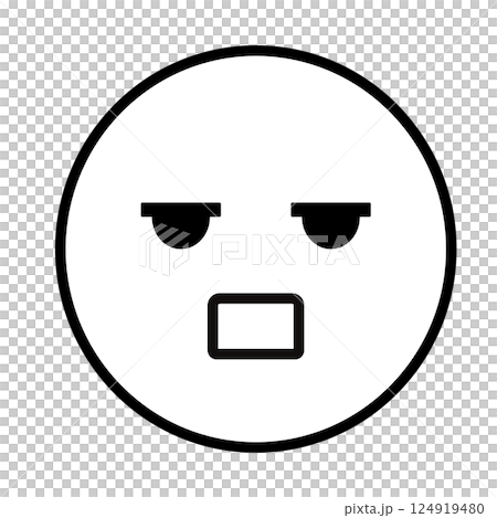 シンプル表情　ジト目 124919480