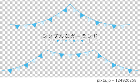 一套簡單的花環。可用於活動廣告和傳單的裝飾品。裝飾套裝。 124920259