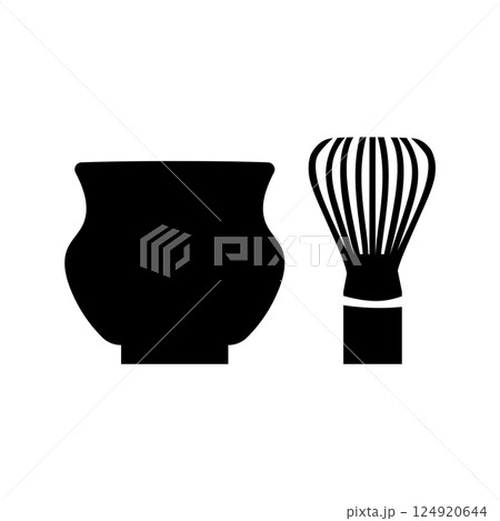 茶碗と茶筅 124920644