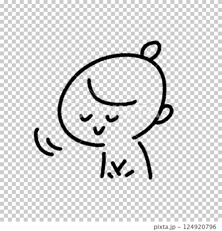 ぺこりとお辞儀をする女性・会釈・挨拶 ぺこりとお辞儀をする女性・会釈・挨拶 124920796