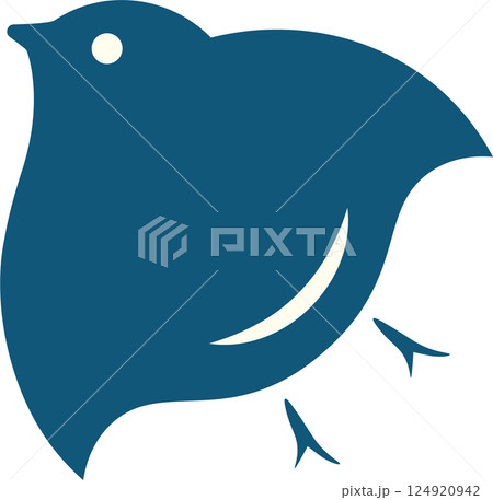 古来より伝わる豊かさの象徴の千鳥のぷっくり可愛いイラスト 古来より伝わる豊かさの象徴の千鳥のぷっくり可愛いイラスト 124920942