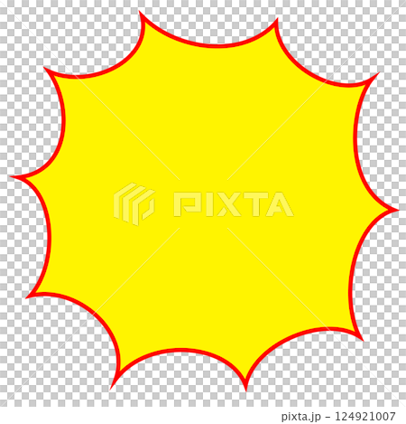 Yellow and red surprised speech bubbles for emphasis 124921007