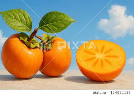 採れたての柿 124921152